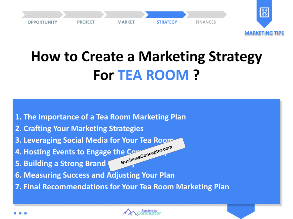 Cover MARKETING PLAN for Tea Room