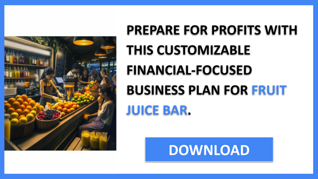 Fruit Juice Bar Financial Plan FOR FRUIT JUICE BAR-6