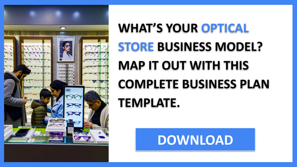 Exemple Business Plan pour Optical Store - Optical Store Business Model Canvas- CTA1