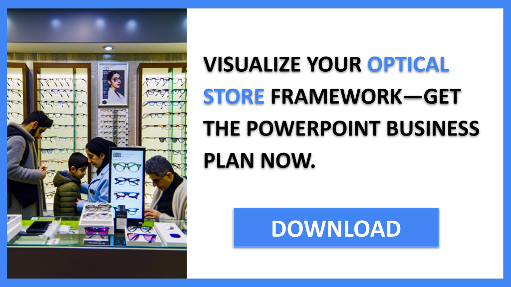 Exemple Business Plan pour Optical Store - Optical Store Business Model Canvas- CTA3
