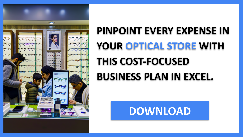 Exemple Business Plan pour Optical Store - Optical Store Costs- CTA2