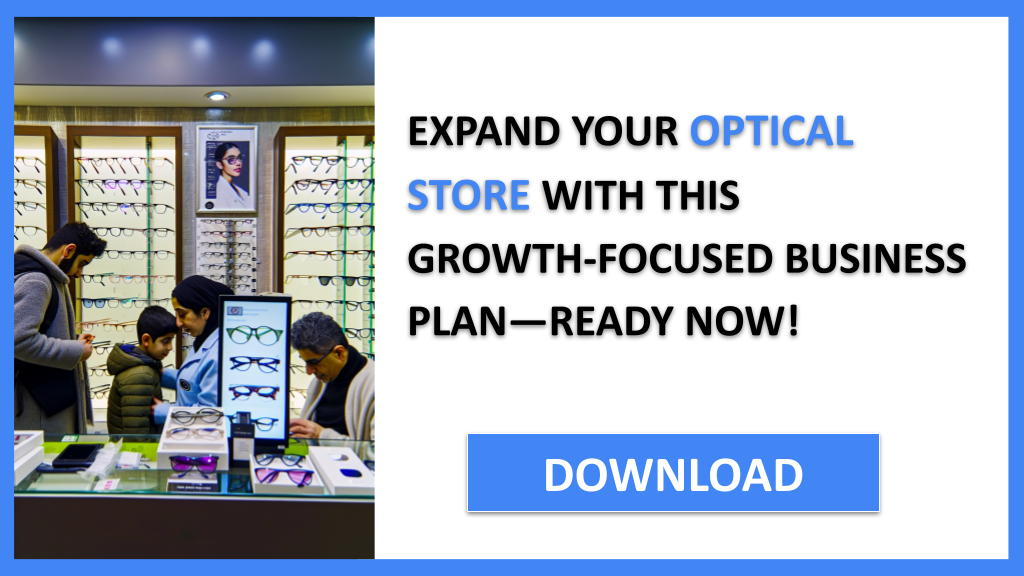 Business Plan Example for Optical Store - Optical Store Growth Strategy- CTA3