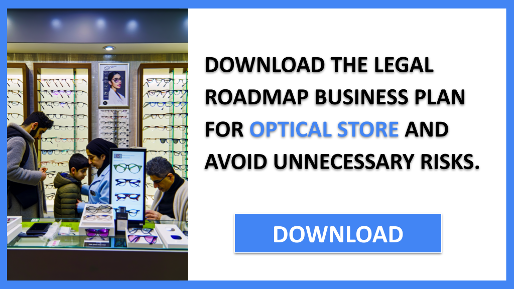 Business Plan Example for Optical Store - Optical Store Legal Considerations- CTA2