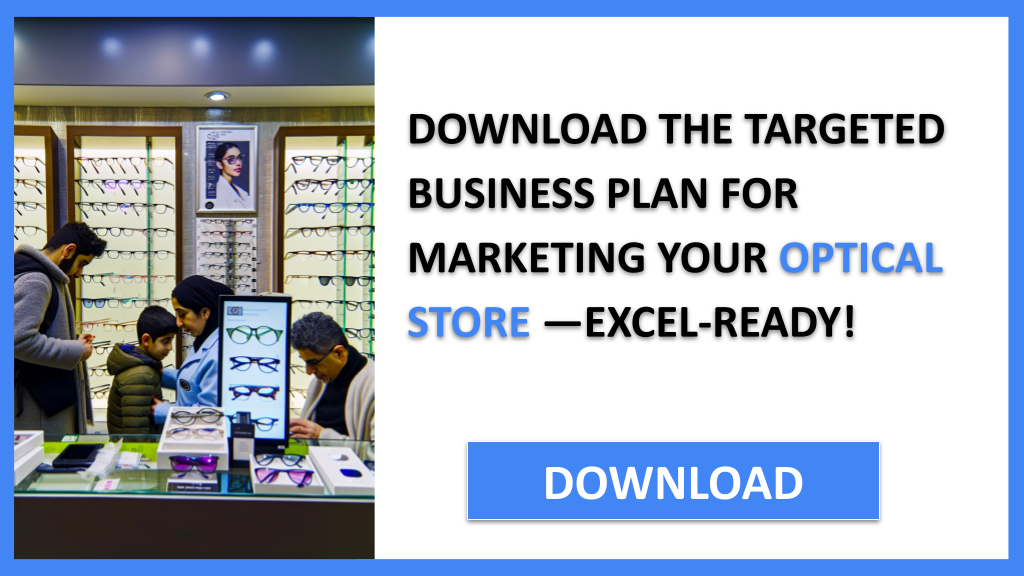 Exemple Business Plan pour Optical Store - Optical Store Marketing Plan- CTA2