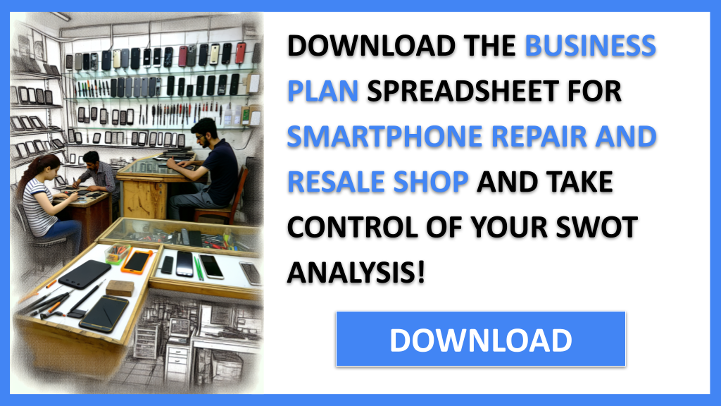 Business Plan Example for Smartphone Repair And Resale Shop - Smartphone Repair And Resale Shop SWOT Analysis- CTA3