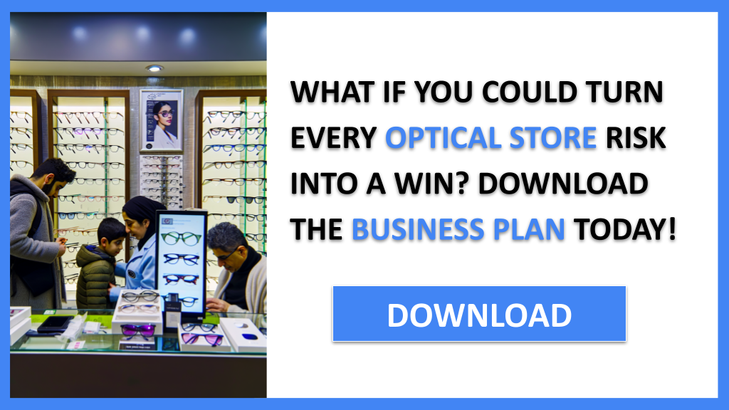 Exemple Business Plan pour Optical Store - Optical Store SWOT Analysis- CTA1