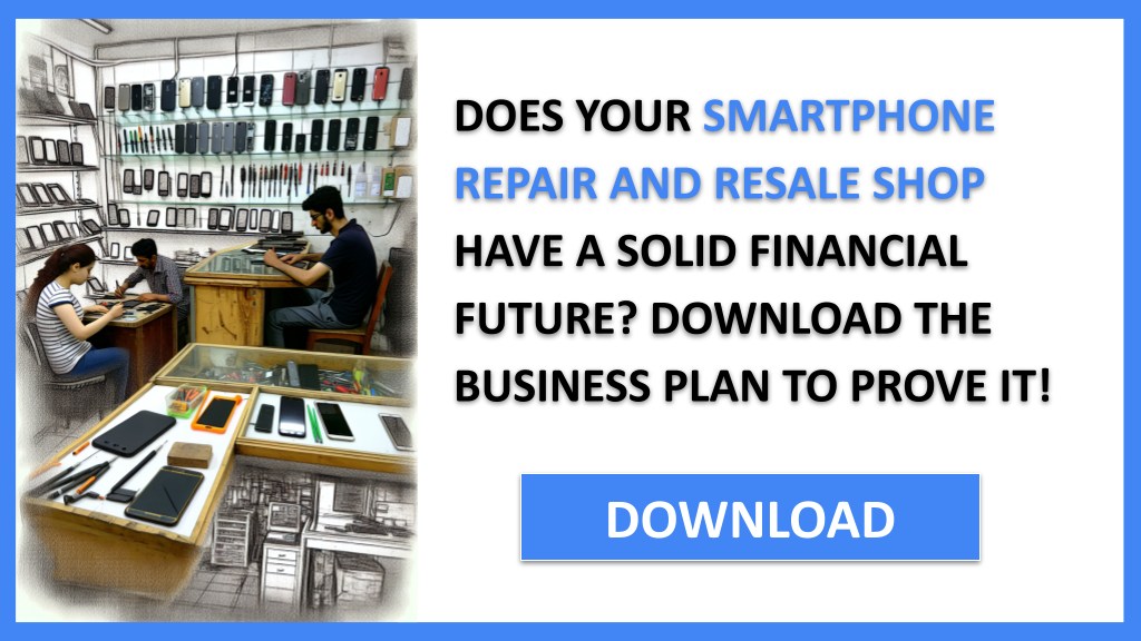 Business Plan Example for Smartphone Repair And Resale Shop - Smartphone Repair And Resale Shop Financial Plan- CTA1