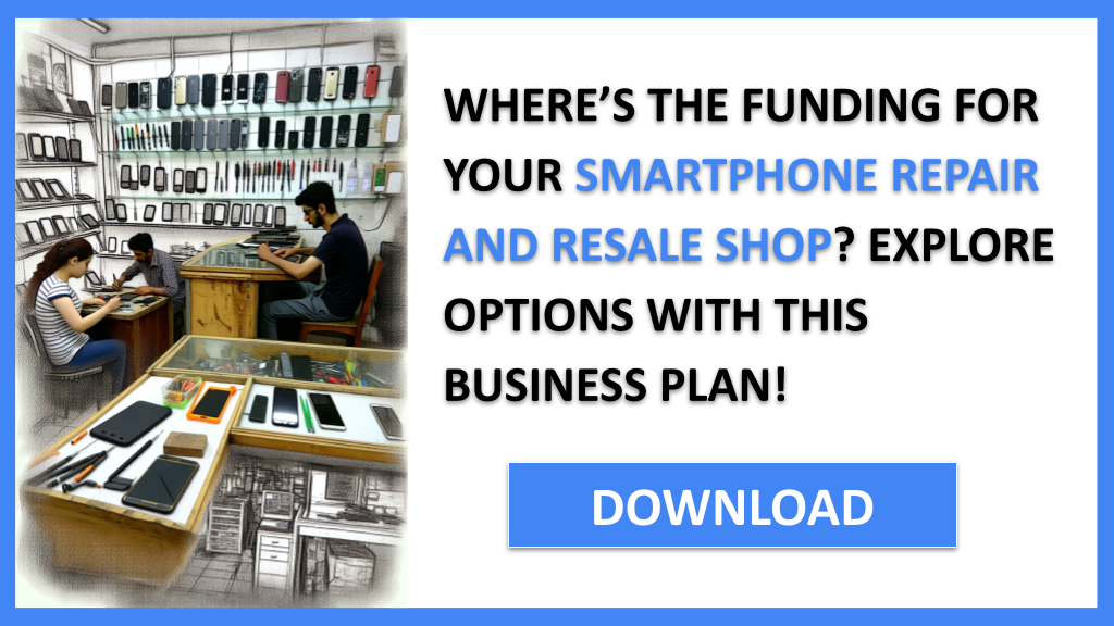 Business Plan Example for Smartphone Repair And Resale Shop - Smartphone Repair And Resale Shop Funding Options- CTA1