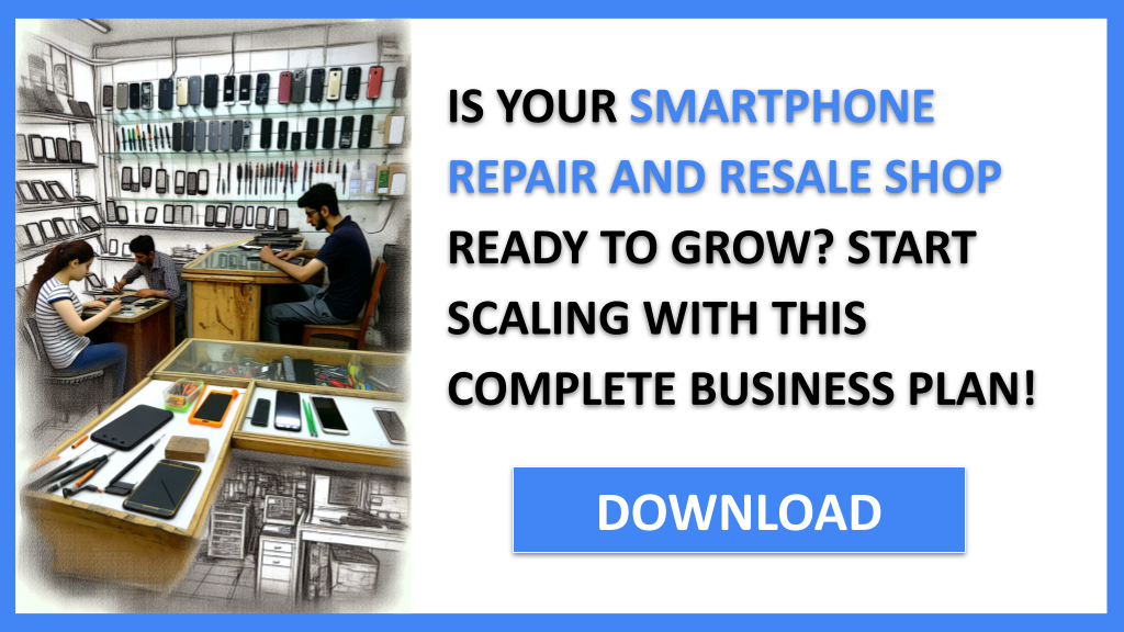 Business Plan Example for Smartphone Repair And Resale Shop - Smartphone Repair And Resale Shop Growth Strategy- CTA1