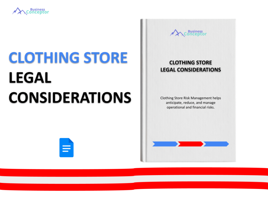 Cover LEGAL CONSIDERATIONS for Clothing Store