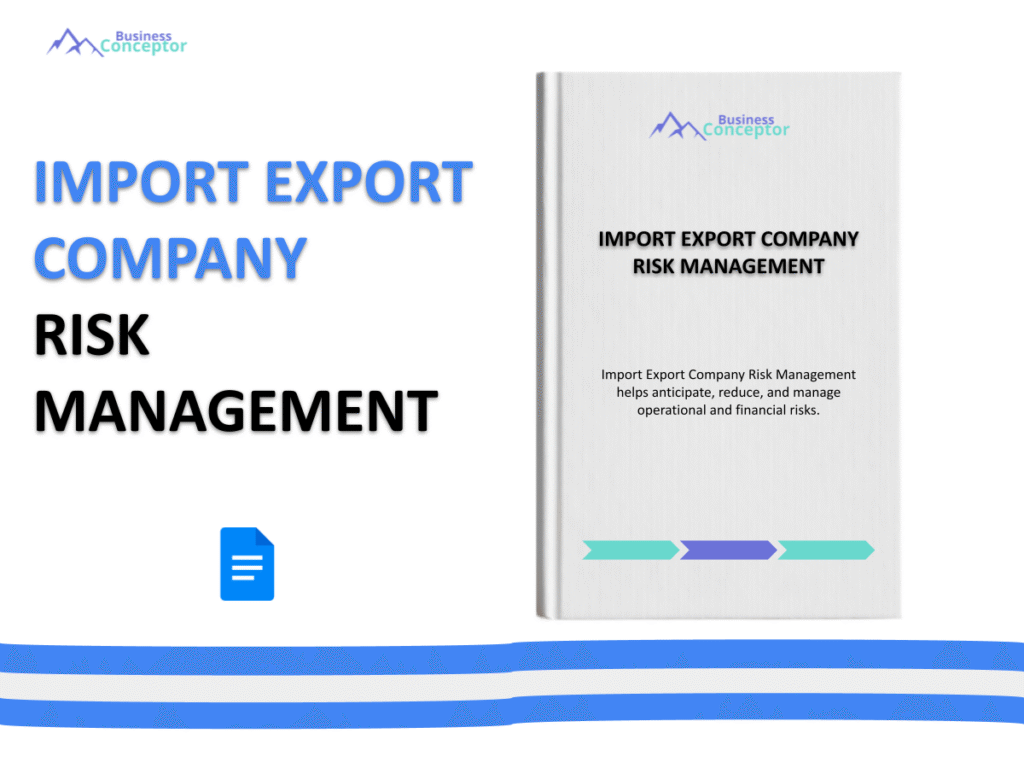 Cover RISK MANAGEMENT for Import Export Company