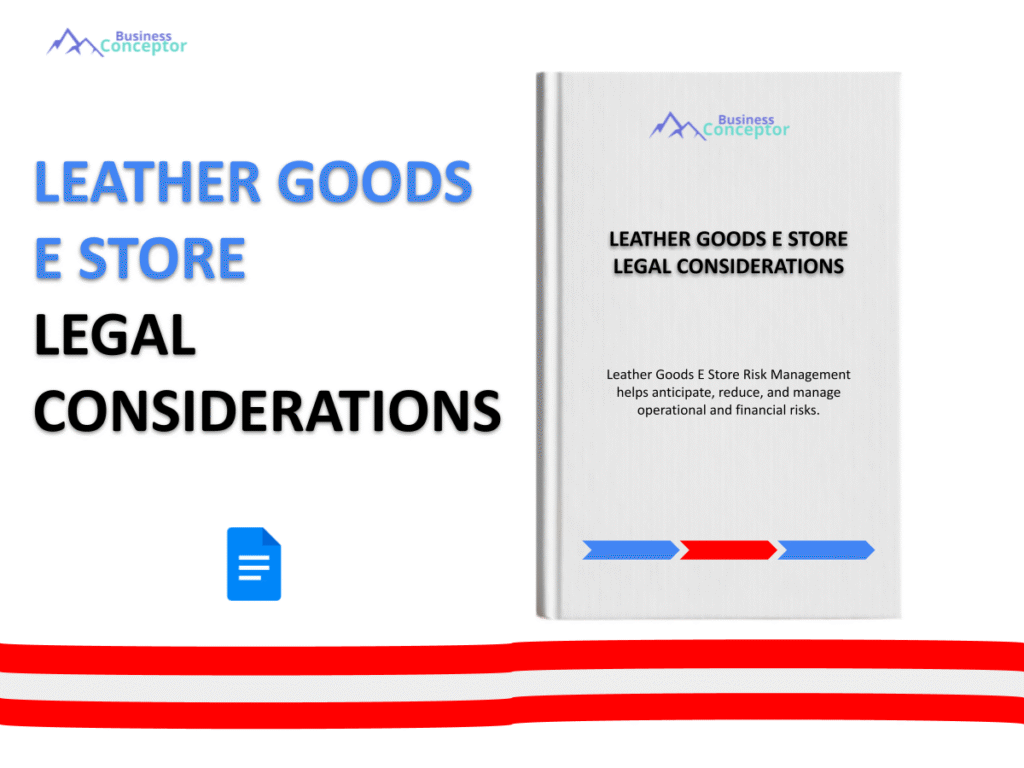 Cover LEGAL CONSIDERATIONS for Leather Goods E Store