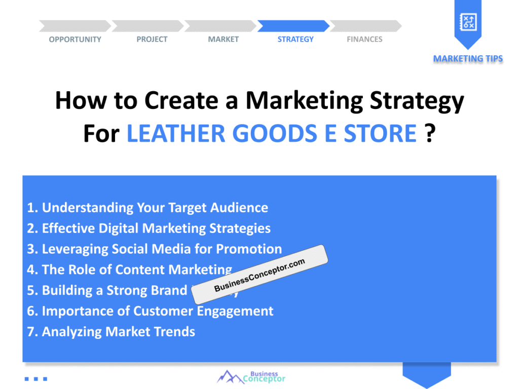 Cover MARKETING PLAN for Leather Goods E Store