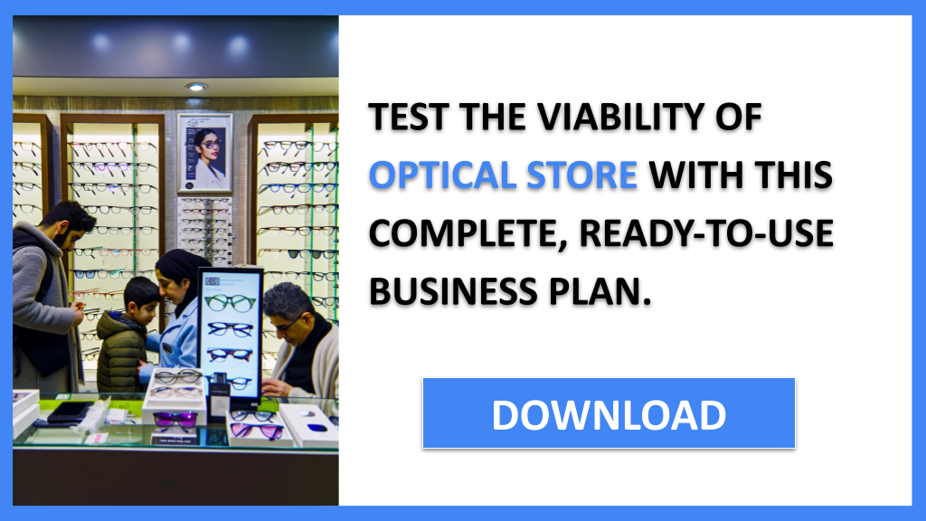 Exemple Business Plan pour Optical Store - Optical Store Feasibility Study- CTA3