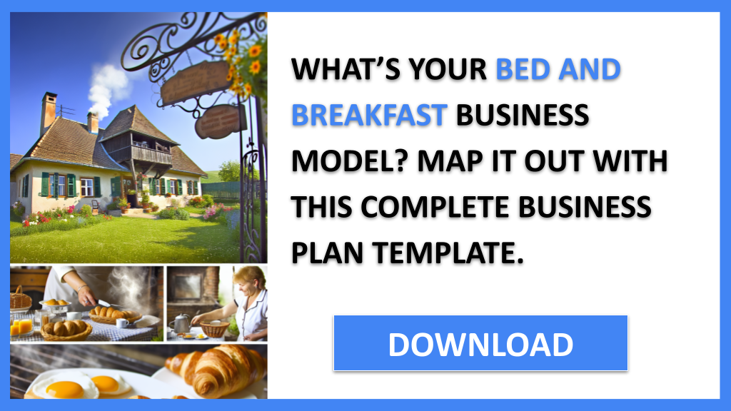 Business Plan Example for Bed And Breakfast - Bed And Breakfast Business Model Canvas- CTA1