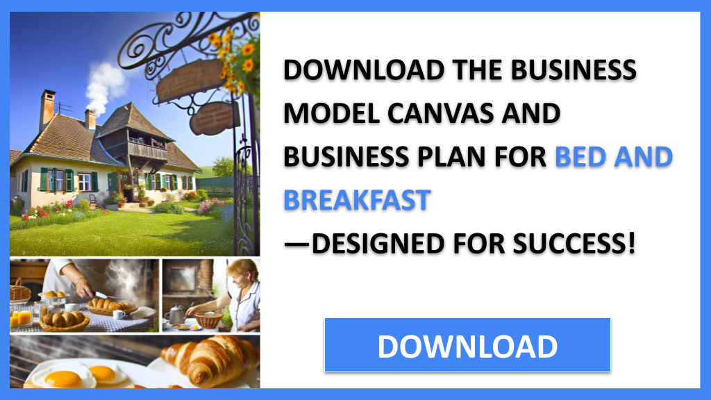 Business Plan Example for Bed And Breakfast - Bed And Breakfast Business Model Canvas- CTA2