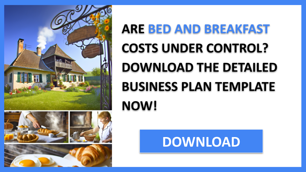 Business Plan Example for Bed And Breakfast - Bed And Breakfast Costs- CTA1
