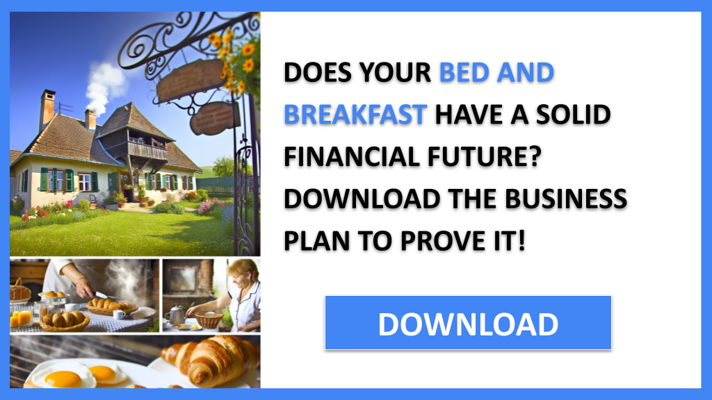 Business Plan Example for Bed And Breakfast - Bed And Breakfast Financial Plan- CTA1