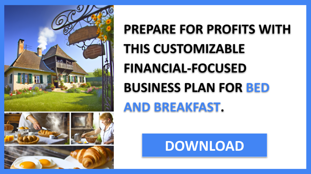 Business Plan Example for Bed And Breakfast - Bed And Breakfast Financial Plan- CTA3