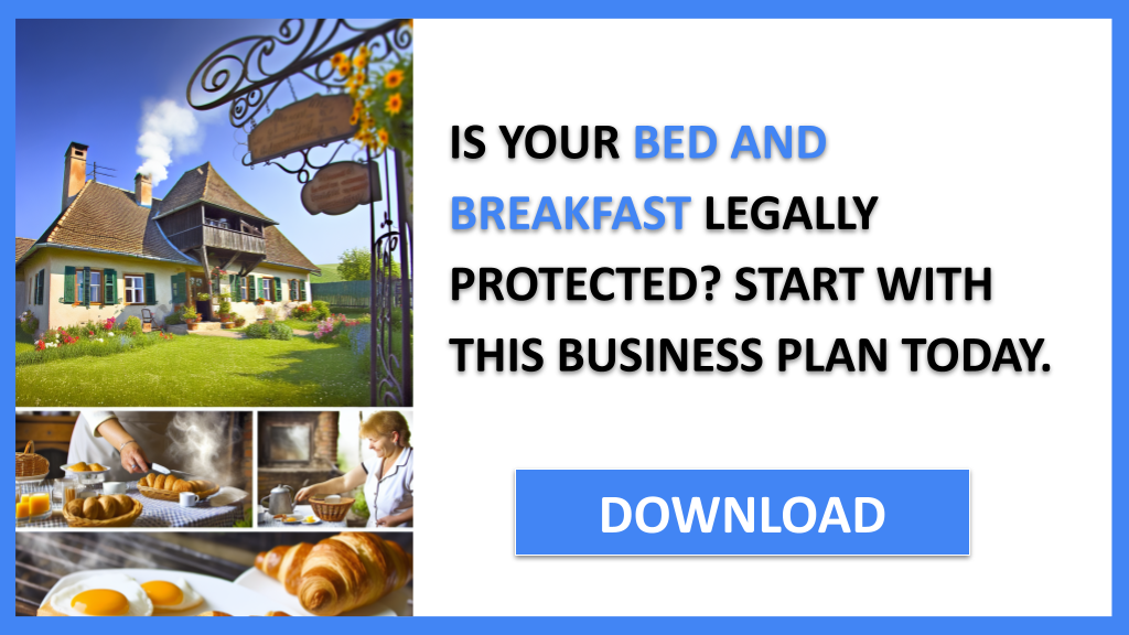 Business Plan Example for Bed And Breakfast - Bed And Breakfast Legal Considerations- CTA1