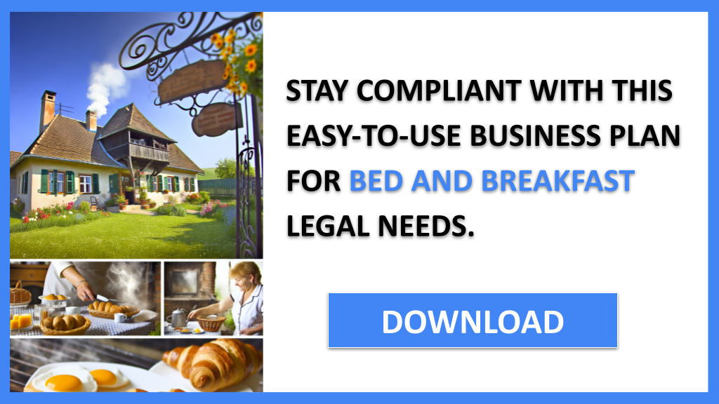 Business Plan Example for Bed And Breakfast - Bed And Breakfast Legal Considerations- CTA3