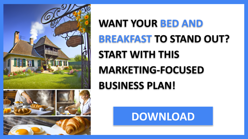 Business Plan Example for Bed And Breakfast - Bed And Breakfast Marketing Plan- CTA1