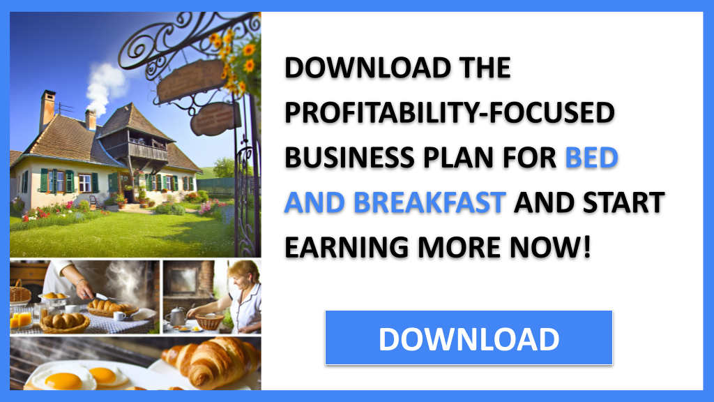 Business Plan Example for Bed And Breakfast - Bed And Breakfast Profitability- CTA3