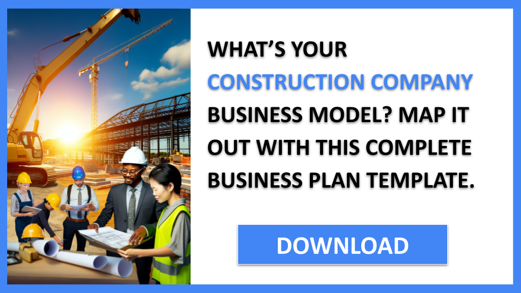 Business Plan Example for Construction Company - Construction Company Business Model Canvas- CTA1