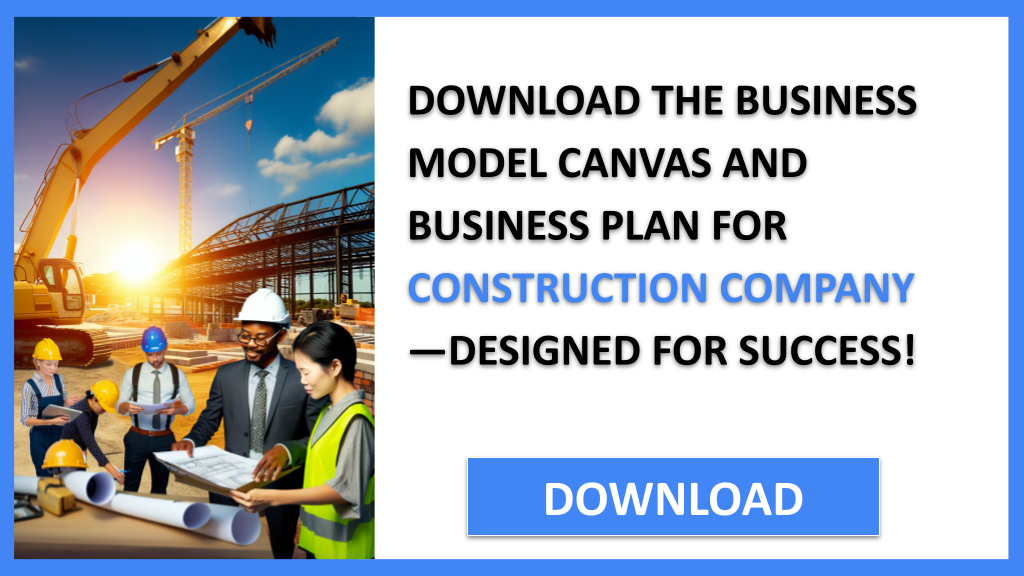 Business Plan Example for Construction Company - Construction Company Business Model Canvas- CTA2