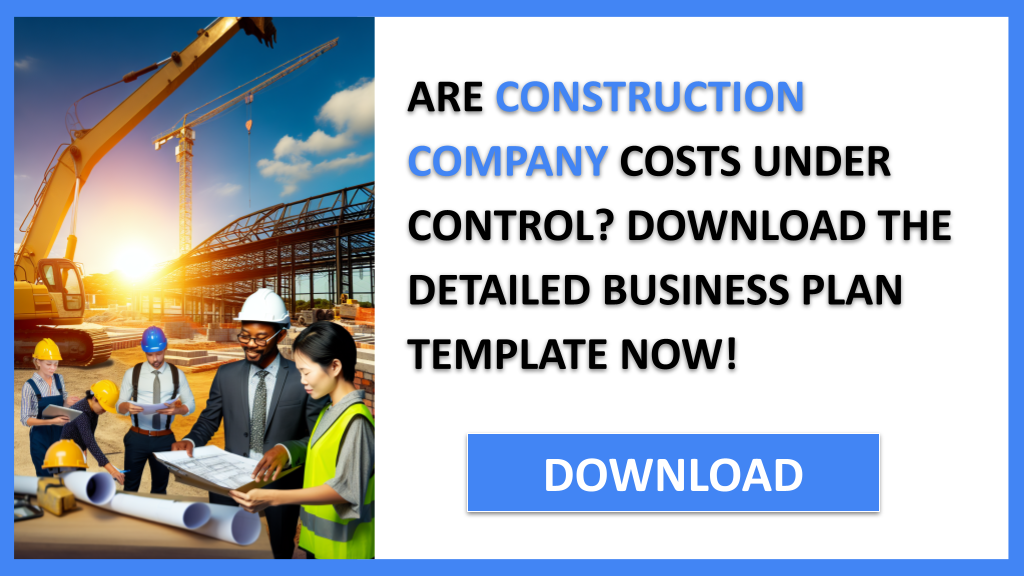 Business Plan Example for Construction Company - Construction Company Costs- CTA1