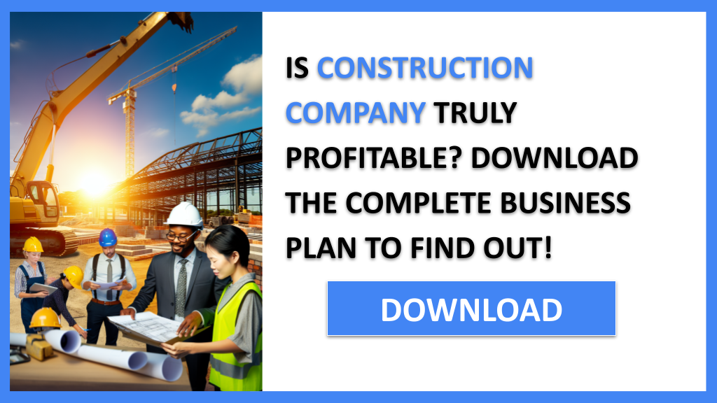 Business Plan Example for Construction Company - Construction Company Profitability- CTA1