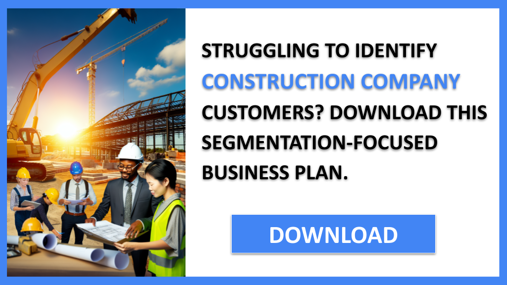 Business Plan Example for Construction Company - Construction Company Customer Segments- CTA1