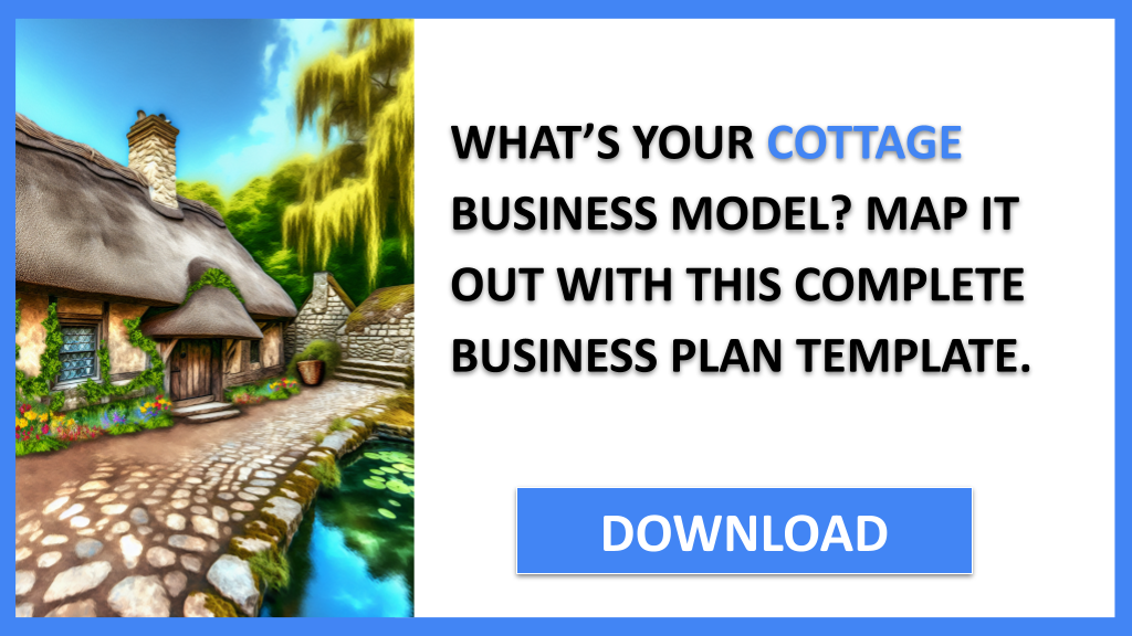 Business Plan Example for Cottage - Cottage Business Model Canvas- CTA1
