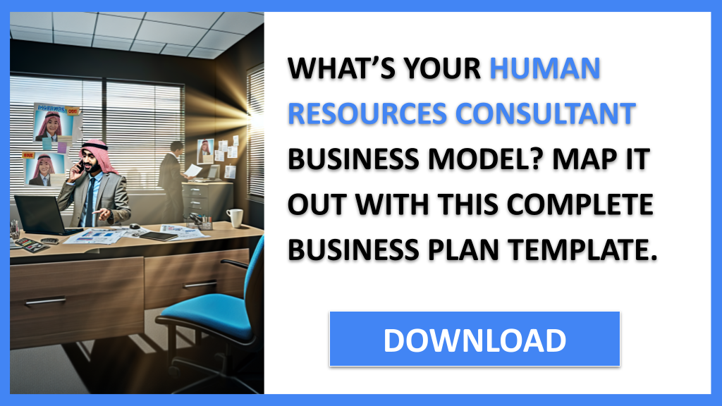 Business Plan Example for Human Resources Consultant - Human Resources Consultant Business Model Canvas- CTA1