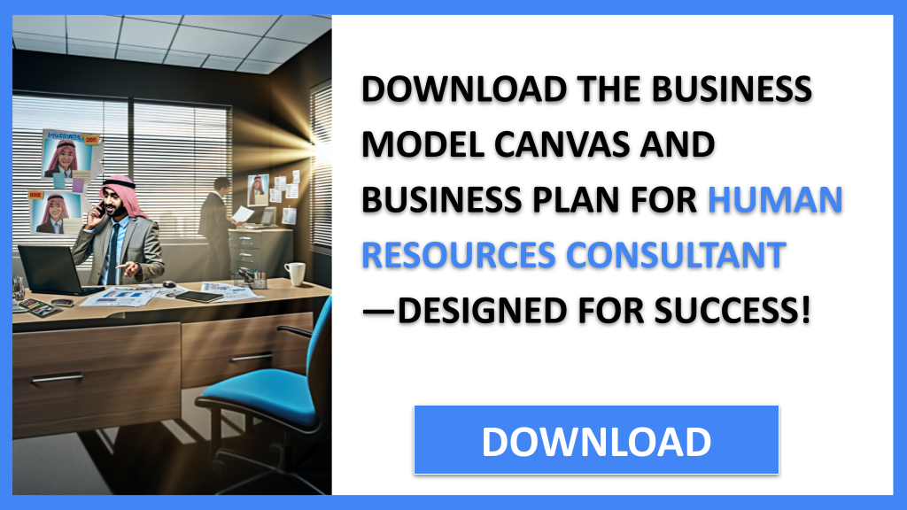 Business Plan Example for Human Resources Consultant - Human Resources Consultant Business Model Canvas- CTA2