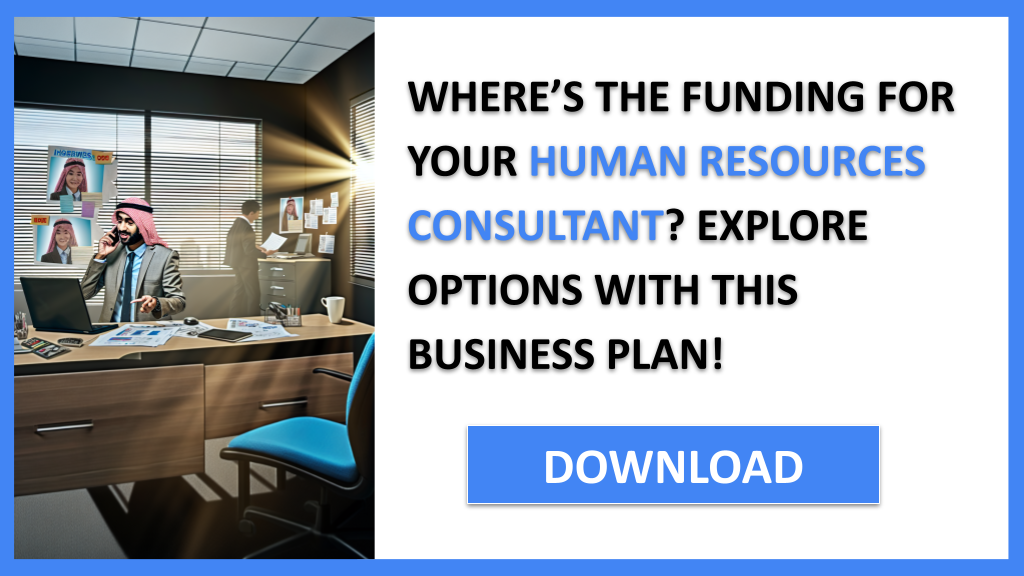 Business Plan Example for Human Resources Consultant - Human Resources Consultant Funding Options- CTA1