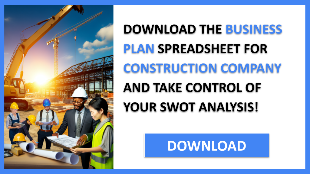 Business Plan Example for Construction Company - Construction Company SWOT Analysis- CTA3