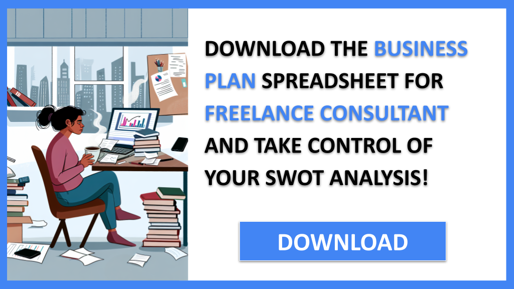 Business Plan Example for Freelance Consultant - Freelance Consultant SWOT Analysis- CTA3