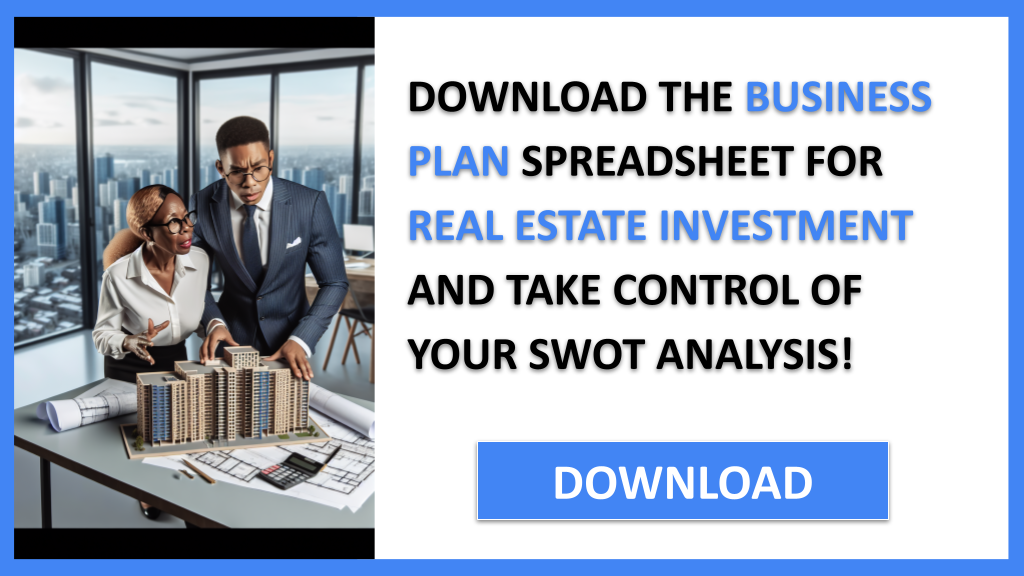 Business Plan Example for Real Estate Investment - Real Estate Investment SWOT Analysis- CTA3