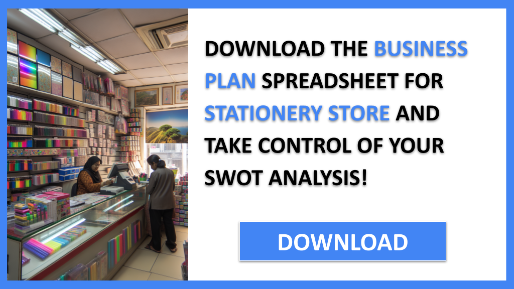 Business Plan Example for Stationery Store - Stationery Store SWOT Analysis- CTA3