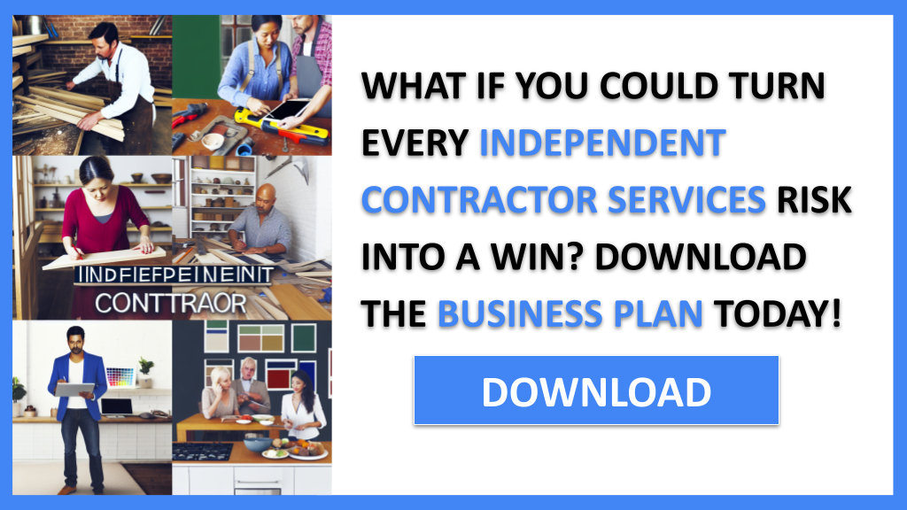 Business Plan Example for Independent Contractor Services - Independent Contractor Services SWOT Analysis- CTA1