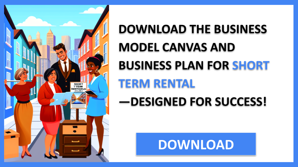 Business Plan Example for Short Term Rental - Short Term Rental Business Model Canvas- CTA2