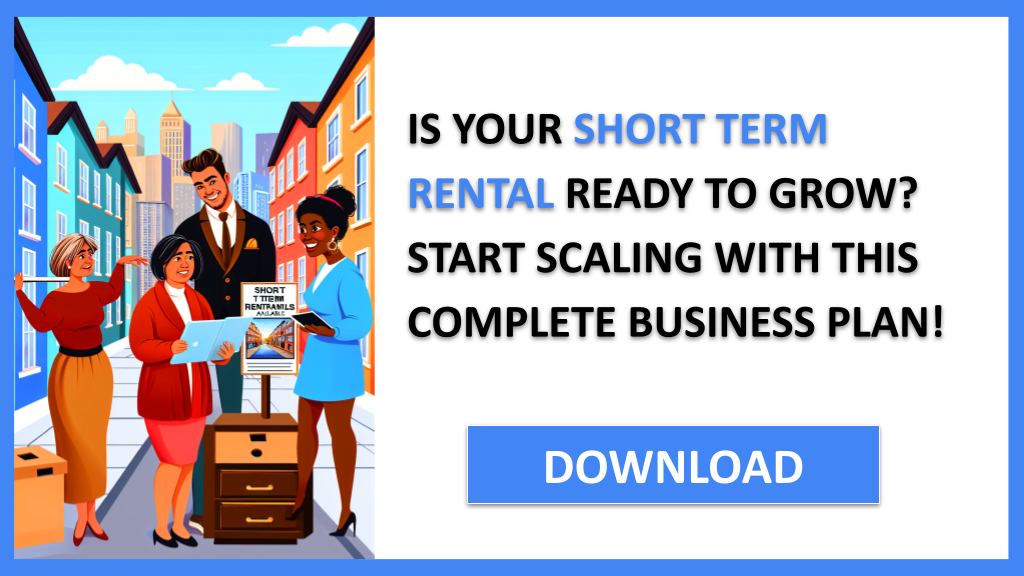 Business Plan Example for Short Term Rental - Short Term Rental Growth Strategy- CTA1