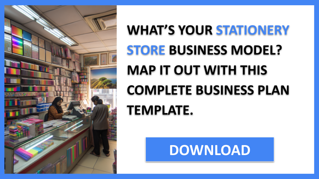 Business Plan Example for Stationery Store - Stationery Store Business Model Canvas- CTA1