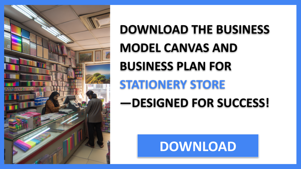 Business Plan Example for Stationery Store - Stationery Store Business Model Canvas- CTA2