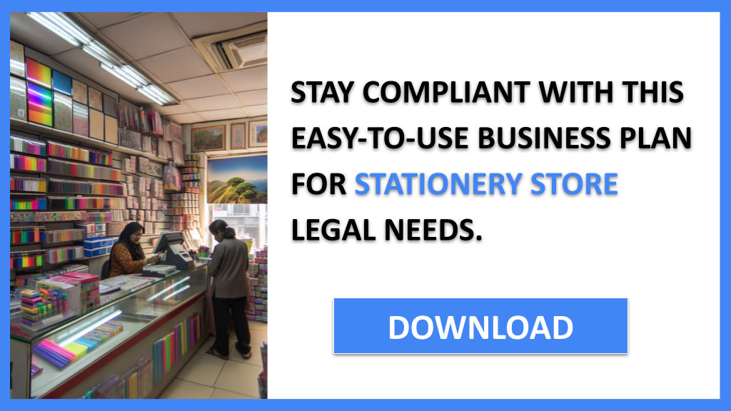 Business Plan Example for Stationery Store - Stationery Store Legal Considerations- CTA3