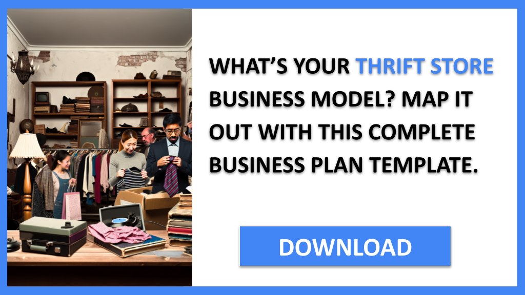 Business Plan Example for Thrift Store - Thrift Store Business Model Canvas- CTA1