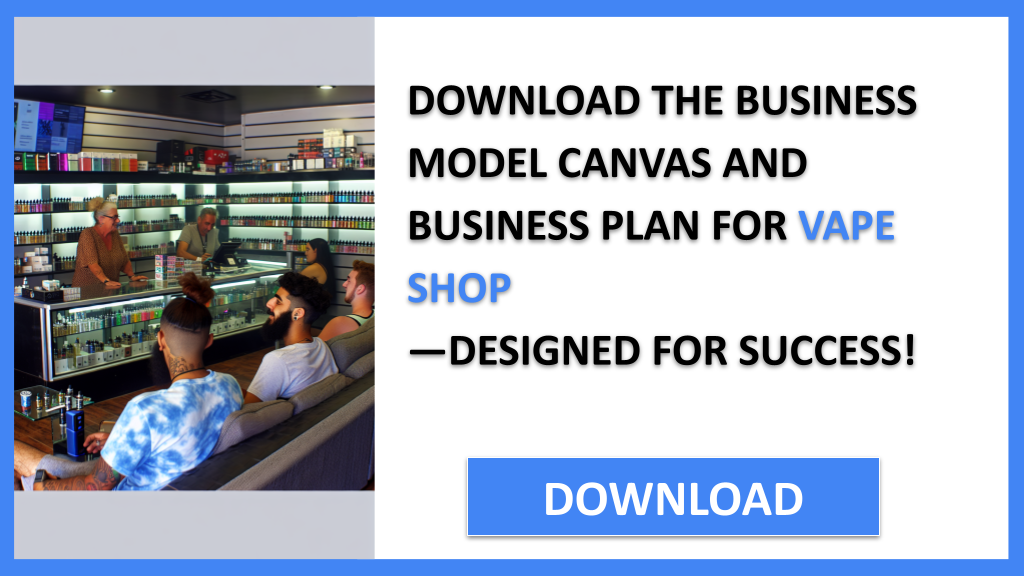 Business Plan Example for Vape Shop - Vape Shop Business Model Canvas- CTA2