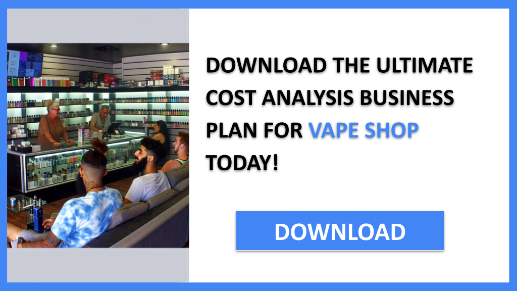 Business Plan Example for Vape Shop - Vape Shop Costs- CTA3