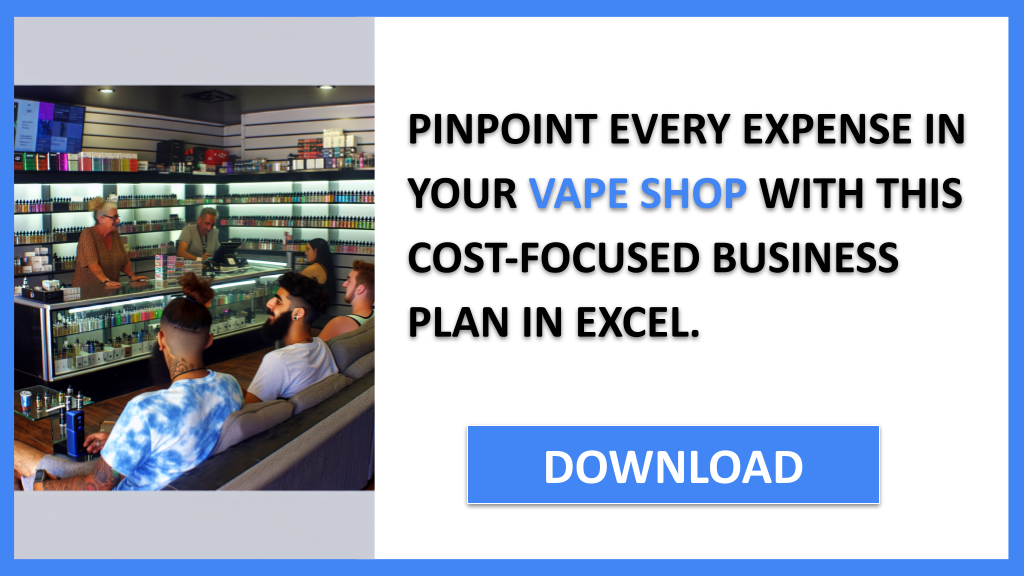 Business Plan Example for Vape Shop - Vape Shop Costs- CTA2